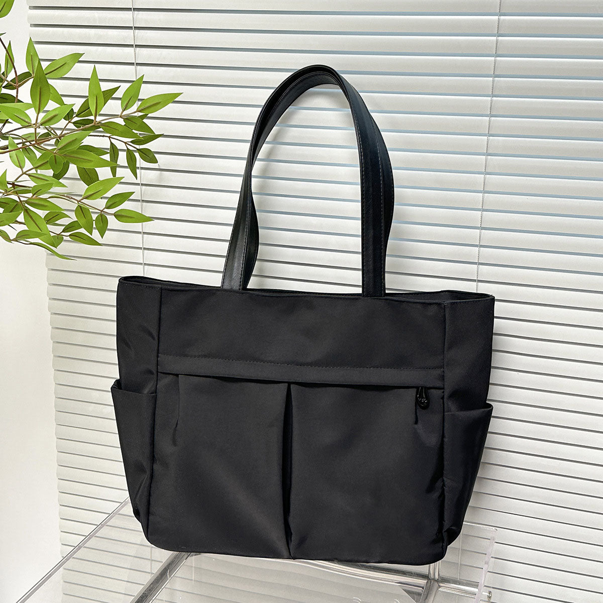 #268 women's new canvas shoulder bag retro texture solid color handbag