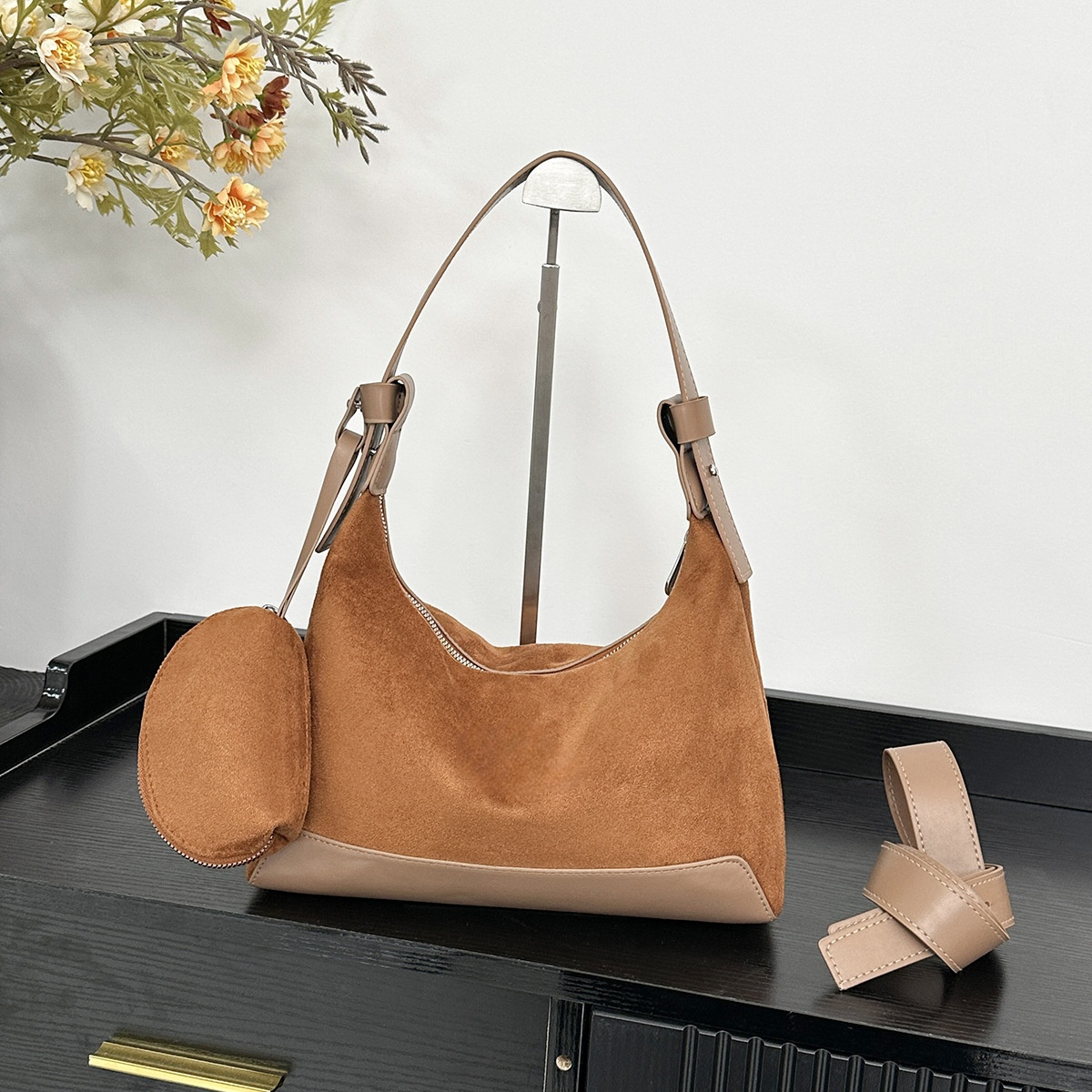 #139 women's new splicing design shoulder slung underarm bag