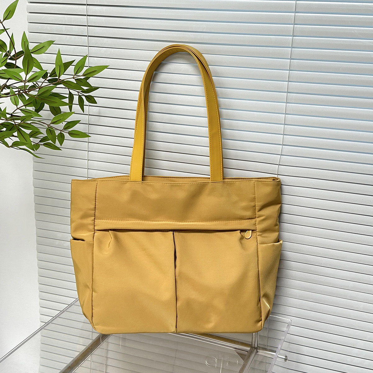 #268 women's new canvas shoulder bag retro texture solid color handbag