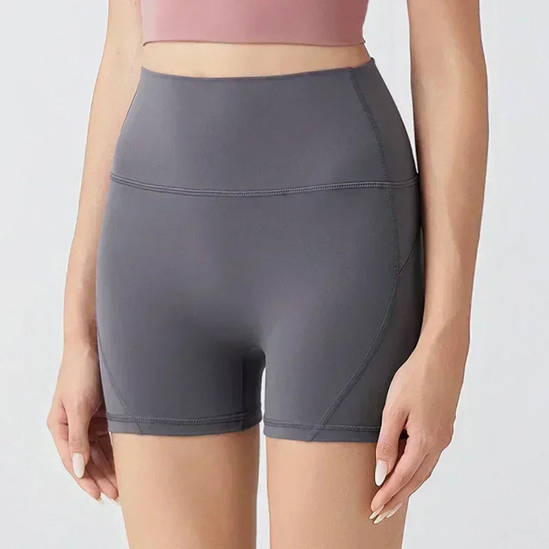 Yoga Pants Europe and the United States Without Embarrassing Line Hip Movement Tight Shorts Quick-drying Short Running Fitn