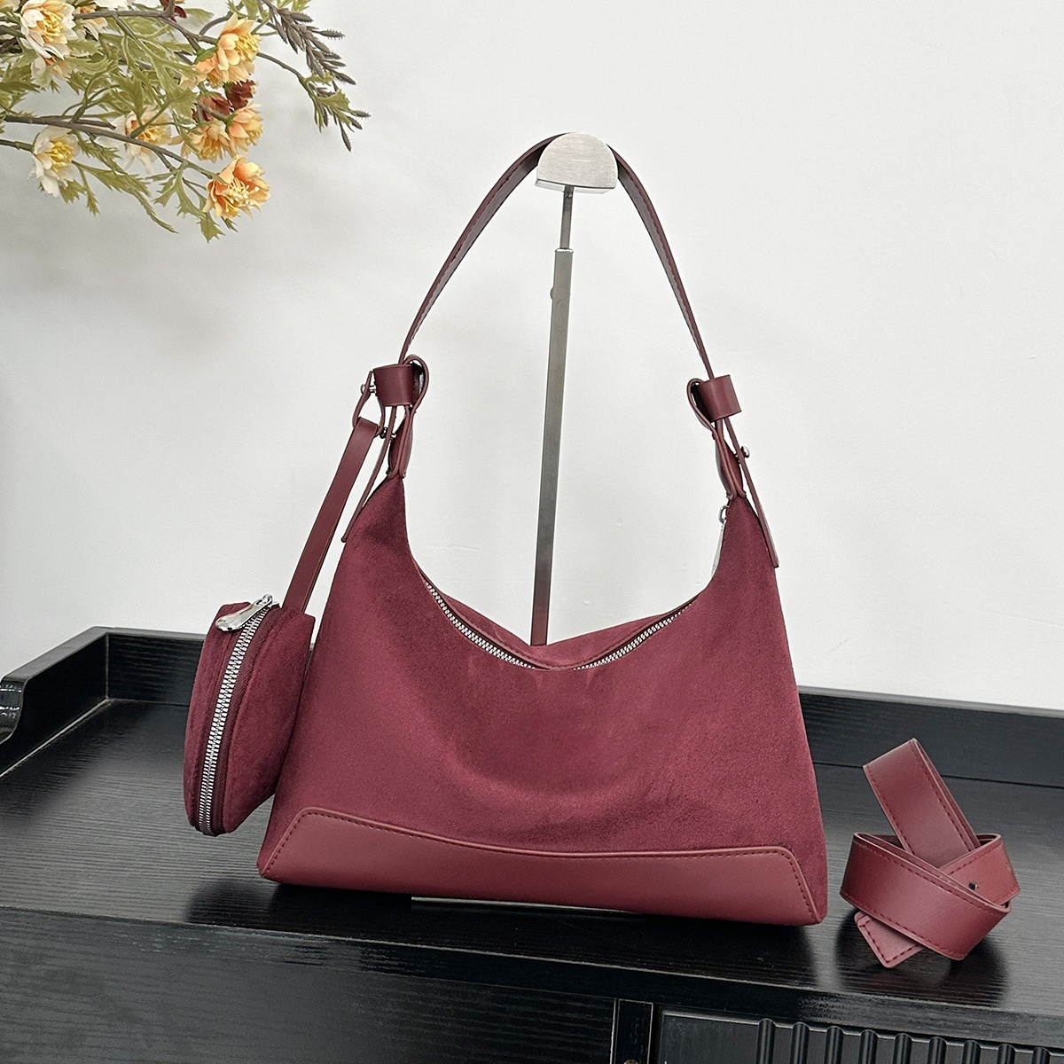 #139 women's new splicing design shoulder slung underarm bag