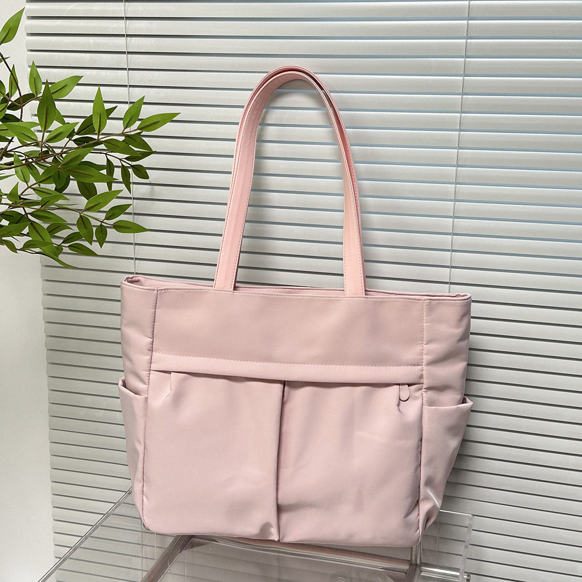 #268 women's new canvas shoulder bag retro texture solid color handbag