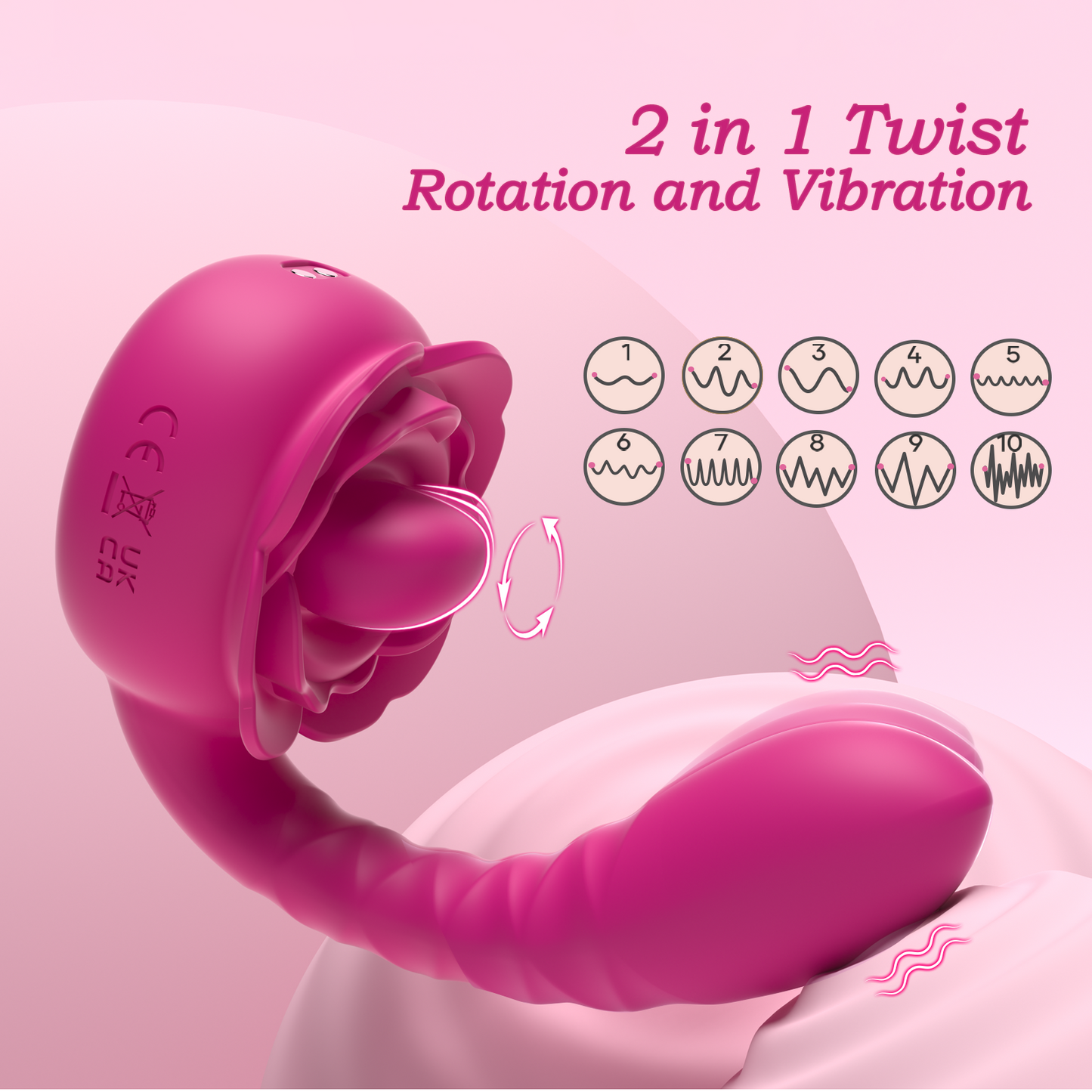 LunaWave – Dual Stimulation & Ergonomic Design  2in1 G-Spot Vibrator