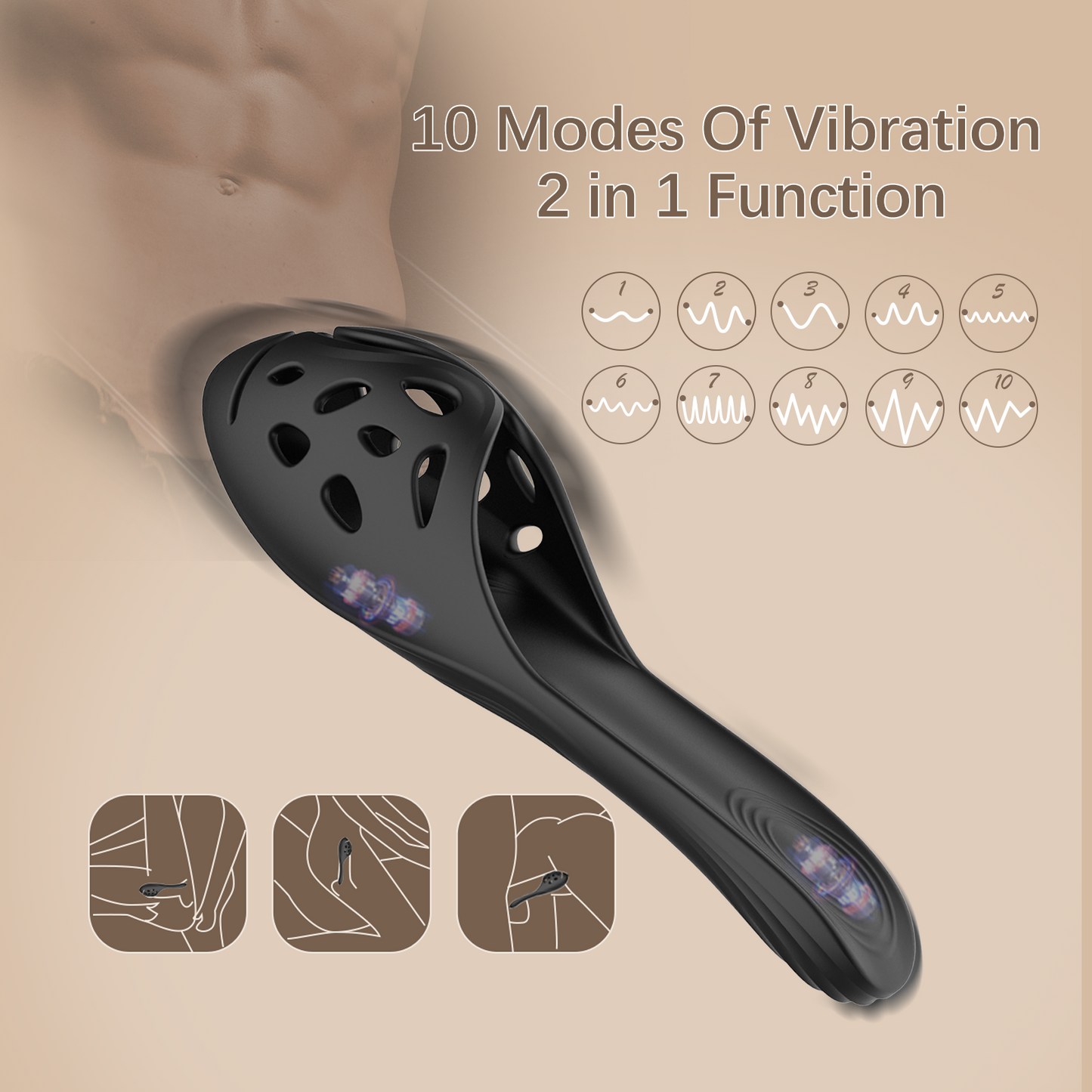 Dual Stimulator - Prostate Massager 2-in-1 Male Vibrating Massager