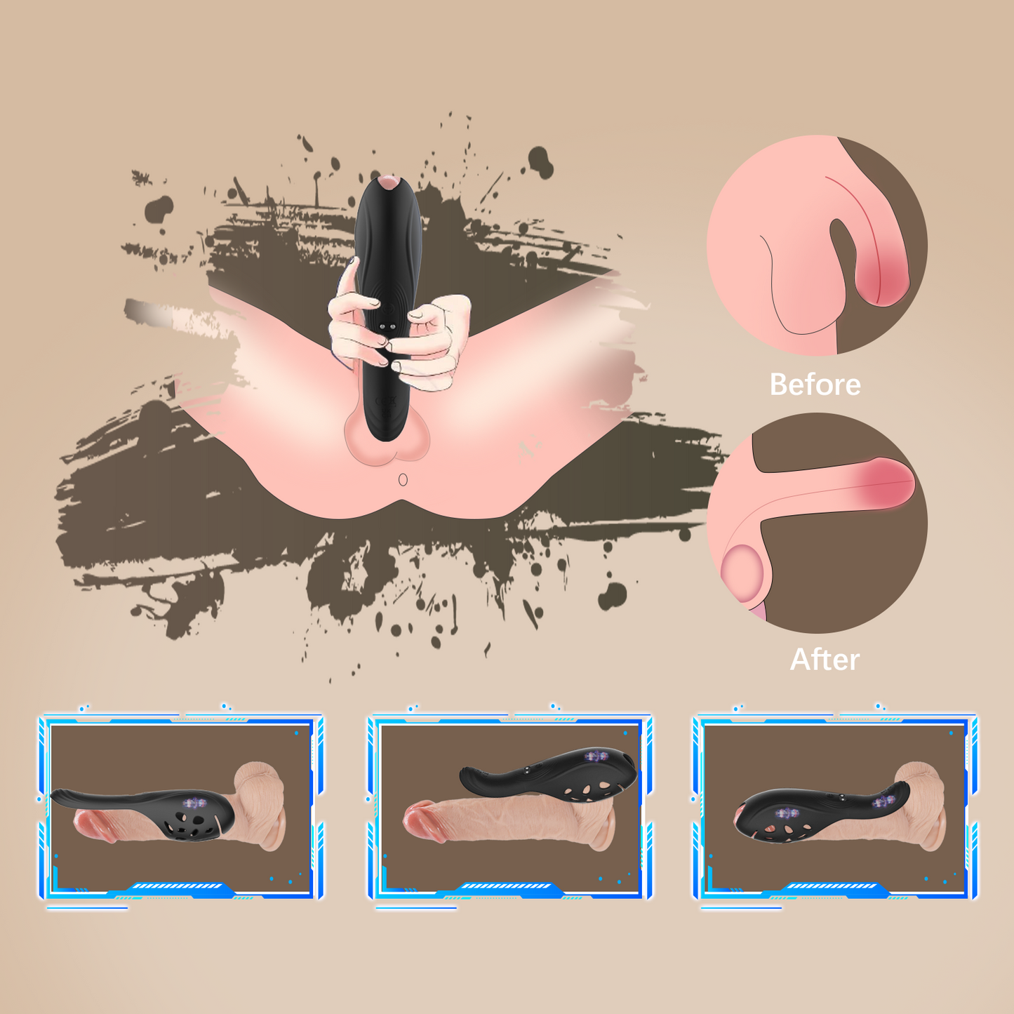 Dual Stimulator - Prostate Massager 2-in-1 Male Vibrating Massager