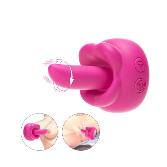 Silicone Licking Vibrator for Intense Orgasms 2in1 licking vibrator