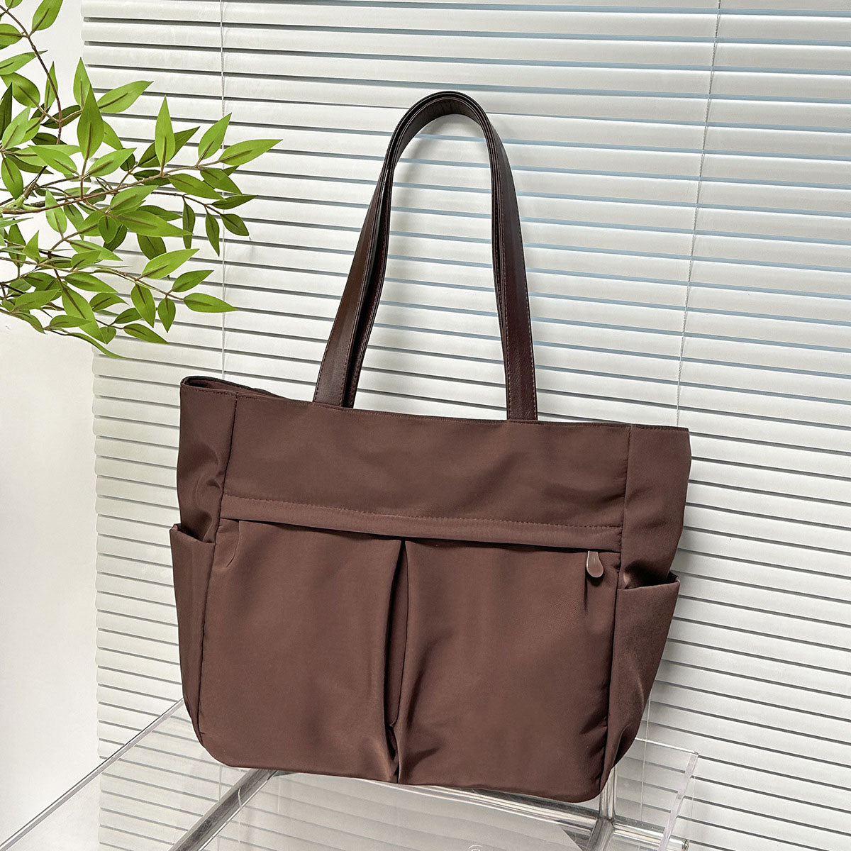 #268 women's new canvas shoulder bag retro texture solid color handbag